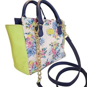 Betsey Johnson Crossbody Purse Blue Floral Bags Handbags